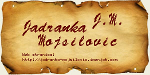 Jadranka Mojsilović vizit kartica